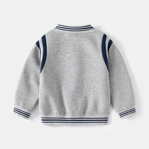 2025 automne garçons Baseball chaud manteau coréen décontracté en peluche Baseball maillot ample et confortable veste décontractée - Product Image 4