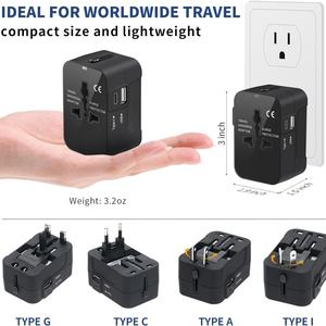 Adaptateur de voyage universel avec USB C - Chargeur mural tout-en-un pour le monde entier avec adaptateur de prise secteur pour les États-Unis, l'UE, le Royaume-Uni et l'Australie - Product Image 5