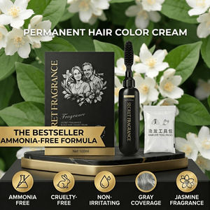 Tinta <span class=keywords><strong>per</strong></span> <span class=keywords><strong>Capelli</strong></span> Monocomponente 100ml Senza <span class=keywords><strong>Ammoniaca</strong></span> e Senza Decolorante, Crema Colorante Permanente Nera <span class=keywords><strong>per</strong></span> <span class=keywords><strong>Capelli</strong></span> Morbidi e Lucenti - Product Image 4