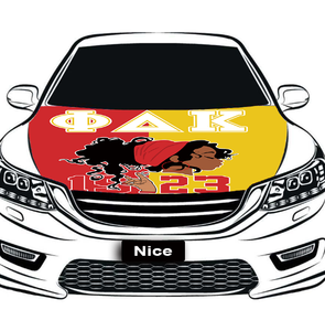 NSPDK - Funda Protectora para Capó de Motor de Coche, Elástica, Resistente a la Intemperie, Lavable, Unisex, con el Logo de la Hermandad Nacional Phi Delta Kappa - Product Image 1