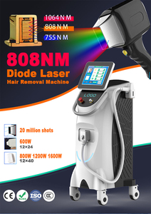 Nouvel appareil d'épilation 2-en-1 breveté 808 nm en plastique, sûr et indolore, pour usage corporel complet en salons de beauté, efficace (808+755+1064) - Product Image 4