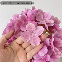 Fleur artificielle 3D imprimée Princesse Hortensia Rose, toucher réel, tige pour bouquet de mariage, décoration de vase domestique, vente en gros