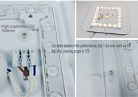 Spot lumineux led carré en acrylique, garantie de 3 ans, pour salon, chambre à coucher, certifié TUV, 1/30000 pièces