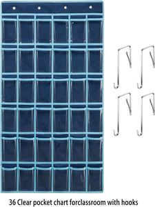 Organizador Colgante de PVC con 36 Bolsillos para Teléfonos Celulares, con Ganchos y Etiquetas Numeradas para Teléfonos Celulares - Product Image 4