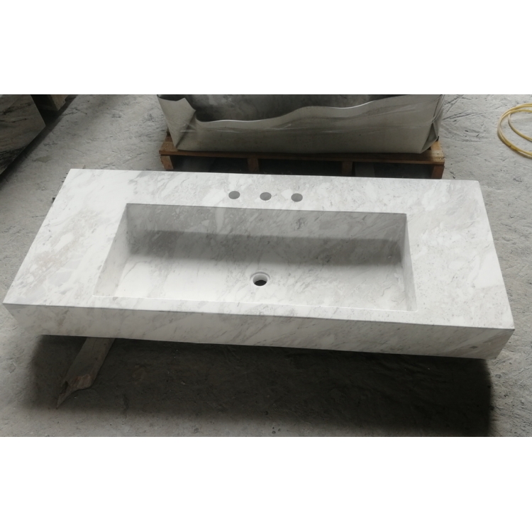 Слитные мраморные столешницы для раковины