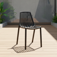 Chaise de bistrot en plastique empilable pour restaurant, moderne, en résine PP, prix d'usine en gros, pas cher