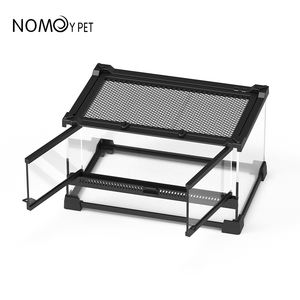 NOMOY PET yeni tasarım çift kapı cam sürüngen tankı sürüngen teraryum ekran kutusu ile örgü üst - Product Image 2