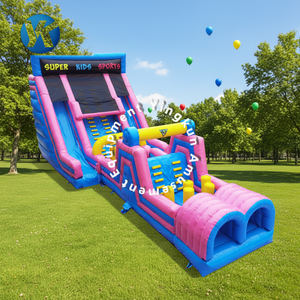 Percorso a Ostacoli Gonfiabile Gigante Personalizzabile con Scivolo, <span class=keywords><strong>Parco</strong></span> <span class=keywords><strong>Giochi</strong></span> Tropicale per Sfidare le Provazioni, per Bambini e Adulti - Product Image 5