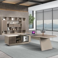 Meubles de bureau modulaires en panneaux de bois de style italien moderne, créatifs, pour bureaux commerciaux, de luxe haut de gamme, bureau de direction léger