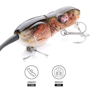 Richiamo di pesca del topo di richiamo dell'esca dura del ratto artificiale fatto a mano della fabbrica - Product Image 3
