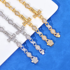 Collier Pendentif Croix Moissanite GRA VVS Iced Out en Argent 925 Plaqué Or 18K Style Hip Hop Crucifix, Test Diamant Inclus, Idéal Cadeau - Product Image 6