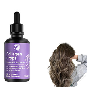 Biotine 5000mcg Gouttes Épaisseur et force des cheveux Durcissement et croissance des ongles Croissance des cheveux Vitamines Gouttes de collagène - Product Image 1