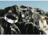 Bague connectée de suivi d'activité en acier, étanche IP68, contrôle par application, suivi du rythme cardiaque, de l'oxygène sanguin et du sommeil, autonomie de 5 jours, magnétique