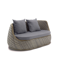 Ensemble de canapés de jardin en métal fait main avec table basse, personnalisable en couleur, pour l'extérieur