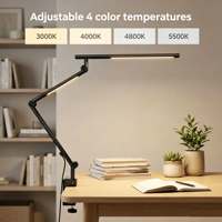 Lámpara de Escritorio LED con Base Plegable, Atenuación Táctil/Color, Fuente de Luz Única para Protección Ocular, Adecuada para Dibujo y Diseño en Escritorio