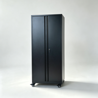 Gabinete de Almacenamiento Móvil de Acero con Ruedas, Gabinete de Herramientas Metálico con Cerradura, Armario de Almacenamiento Industrial para Taller