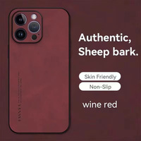 Protecteur de caméra en cuir de mouton mat pour Iphone 16 Pro Max 17Air 15 14 Plus 13 12 Mini coque