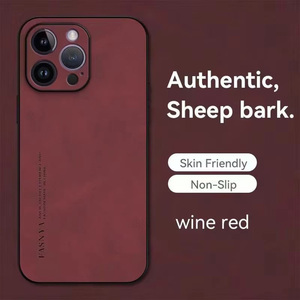 Protecteur de caméra en cuir de mouton mat pour Iphone 16 <span class=keywords><strong>Pro</strong></span> Max 17Air 15 14 Plus 13 12 Mini coque - Product Image 3