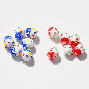 Handmade Glass Ice Cream Cake Beads Round Lampwork Crystal Loose Beads For Jewelry Making DIY Necklace Earrings <b>Bracelet</b> - Product Image 4