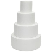 Molde de Espuma de Poliestireno Ecológico en Forma de Corazón Redondo para Pasteles, 6" x 3" con Recorte para Boda - Marca Sunshine, Logotipo Personalizado