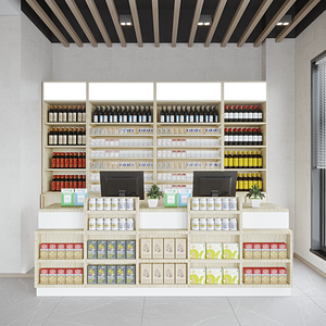 Mostrador de Caja Doble de Madera Hongbai, de Gran Venta, para Tiendas de Conveniencia y Supermercados - Product Image 2