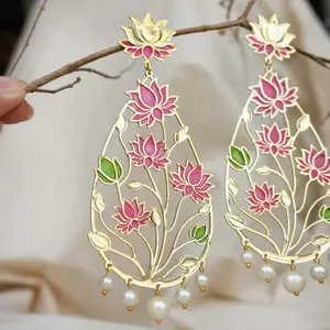 ต่างหูเรซินที่หรูหราและทนทานน้ำหนักเบาผสมแตงโมดีไซน์สี่เหลี่ยมวัสดุที่ไม่ก่อให้เกิดอาการแพ้ในสไตล์คลาสสิกสำหรับสวมใส่ในชีวิตประจำวัน - Product Image 6