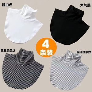 False Collar <b>Neck</b> <b>Warmer</b> One Size Polyester Solid Color Stripes For Men Women Winter Protection - Product Image 1
