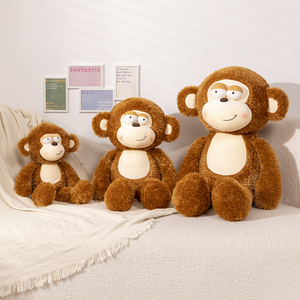 Venta al por mayor bosque marrón mono Animal peluche juguetes mono señoras agarrando muñeca juguetes de peluche - Product Image 3