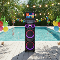 Latest DJ Double 12inch Speaker Big TWS Big Power Woofer Speaker With MIC Input KTV Outdoor Karaoke Performance Speaker
