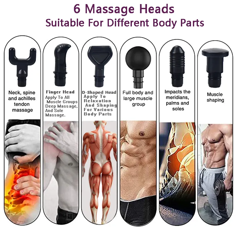 Fascial Gun 20 Speed Body Foot Deep Tissue Percussion Vibration Muscle Powerful Mini Massage Gun Wireless Remote Control