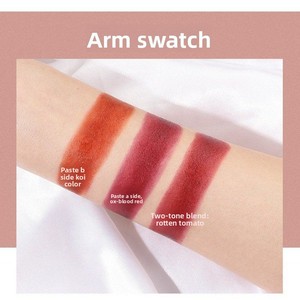 AGAG Queen Scepter Tricolor Lipstick Labial de Larga Duración Impermeable Antiadherente Color <span class=keywords><strong>Tomate</strong></span> Maduro Auténtico para Mujer - Product Image 4