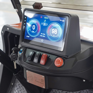 Voiture <span class=keywords><strong>de</strong></span> <span class=keywords><strong>golf</strong></span> électrique noire 48V avec 6 sièges, vitesse <span class=keywords><strong>de</strong></span> 30 km/h, autonomie <span class=keywords><strong>de</strong></span> 90 km pour les terrains <span class=keywords><strong>de</strong></span> camping et les parcs - Product Image 2