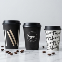 Gobelets à café jetables en papier kraft recyclable à paroi simple, de qualité alimentaire, personnalisés, pour boissons énergisantes et whisky