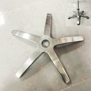 Base de fauteuil de <span class=keywords><strong>barbier</strong></span> professionnel en alliage d'aluminium avec pompe hydraulique et pieds étoile à cinq branches pour salon de coiffure - Product Image 3