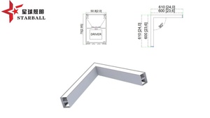 Apparecchi LED Rettangolari in Alluminio a Connessione Rapida - Sistema di Illuminazione Personalizzato per Uffici e Spazi Palestra - Product Image 6