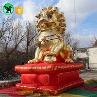 4m Géant Lion D'or Gonflable Adapté Aux Besoins Du Client D'événement Gonflable De Lion Pour La Publicité A6930