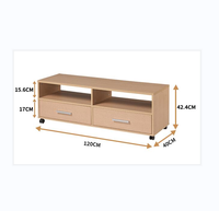 Meuble d'appartement Console TV en bois Banc de télévision Unité murale Meuble TV en verre