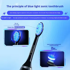 Spazzolino Elettrico Ai Smile 03TB con Luce Blu Sbiancante, Pulizia Sonica, Impermeabile, Ricarica Wireless, Corpo in ABS, 3 Modalità - Product Image 4