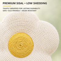 Tour de griffoir vertical de luxe en sisal pour chat, sans perte de fibres, avec jouet, écologique, pour l'affûtage des griffes d'intérieur
