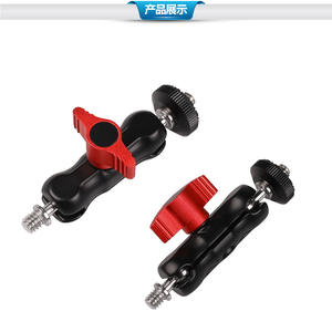 Mini stabilisateur de main universel en métal à double rotule, avec pince griffe de crabe et support à pince Pea Clip - Product Image 2