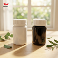 Bouteilles en plastique PET blanches 80CC pour emballage de liquides pharmaceutiques, comprimés, capsules, vitamines, couleur personnalisée, bouteille OEM/ODM