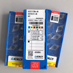 Insertos de Carburo de Tungsteno Originales DCGT11T304-AK H01 KORLOYS, Herramienta de Torneado Externo con Recubrimiento PVD, Personalizable OEM, Forma de Rombo - Product Image 4