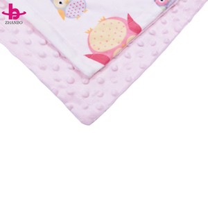 OEKO-TEX 100 Bán Buôn Owl Động Vật Tùy Chỉnh In Minky Bé Chăn Áp Lực của Bong Bóng Dot Trẻ Em Món Quà Ném Chăn - Product Image 3