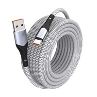 Câble de données USB 3.0 Micro-B 2A portable pour disque dur WD SanDisk, utilisation ordinateur/téléphone portable, câble blindé en nylon de 2 m