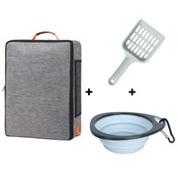 Bac à litière pour chat de grande capacité, portable, imperméable, anti-éclaboussures, pliable, bac à litière en tissu pour chat de 30 lb