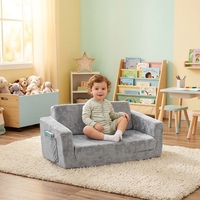ODM&OEM 2-in-1 Modernes Kinder-Klappsofa aus Schaumstoff, Weiches Tragbares Verwandelbares Bett für Schlafzimmer und Wohnzimmer