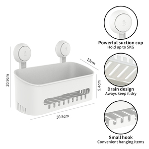 Taili có thể tháo rời Tường Gắn ABS góc hút Ly Phòng Tắm kệ lưu trữ giỏ tổ chức vòi hoa sen Caddy - Product Image 4