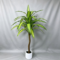 Grande plante artificielle Dracaena à tronc réaliste – Résistante aux UV, écologique et durable pour la décoration intérieure/extérieure des hôtels, maisons et jardins