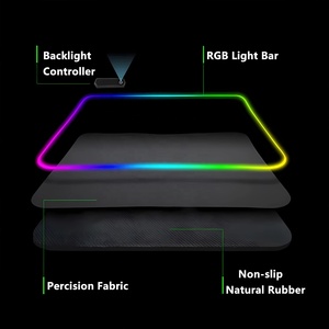 لوحة ماوس كبيرة بإضاءة RGB بتصميم بوكيمون بولباسور، إكسسوارات ألعاب الكمبيوتر، لوحة ماوس للألعاب، لوحة مفاتيح، حصيرة مكتب قابلة للتوسيع، منتجات أنمي - Product Image 6