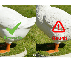 تماثيل راتنجية على شكل إوزة بيضاء بطول 25 و15 و6 بوصات، قابلة للتغيير وارتداء ملابس مختلفة، للديكور - Product Image 4